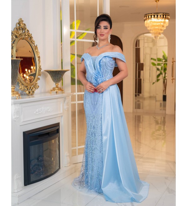 214548 MAVİ ABİYE SATEN