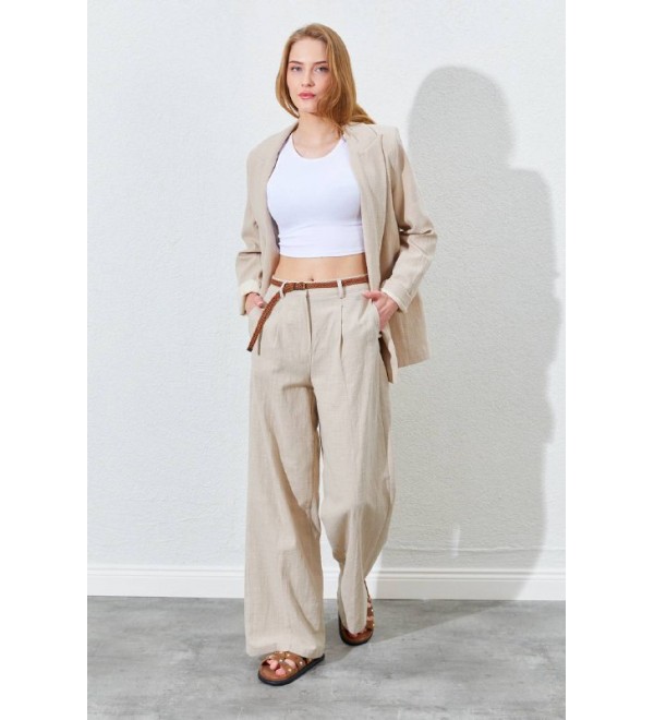 214771 STONE TROUSERS LINEN