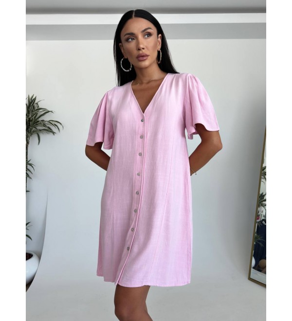214822 PEMBE ELBİSE