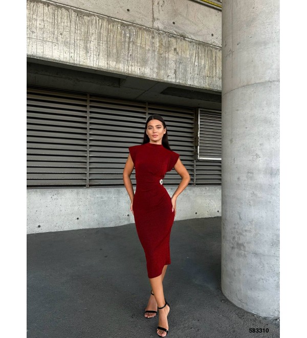 214871 Burgundy DRESS 