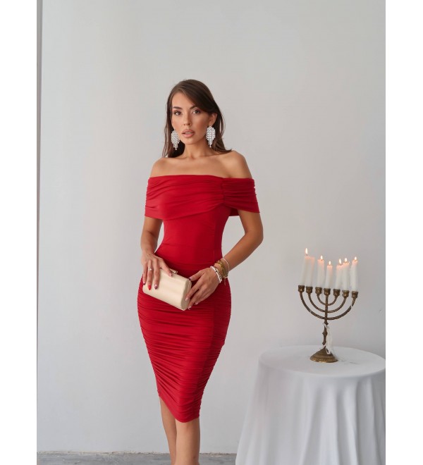 214883 KIRMIZI ELBİSE SANDY & TÜL
