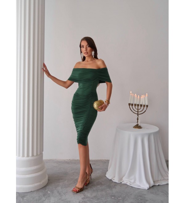 214885 YEŞİL ELBİSE SANDY & TÜL