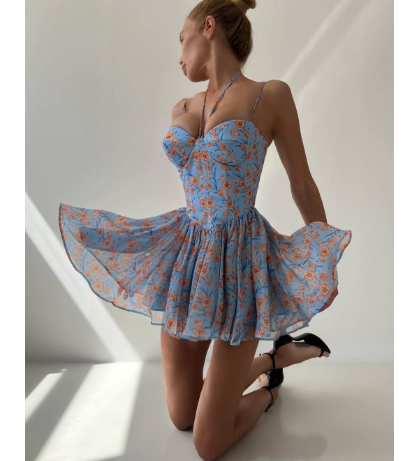 215224 DESENLİ ELBİSE LYCRA