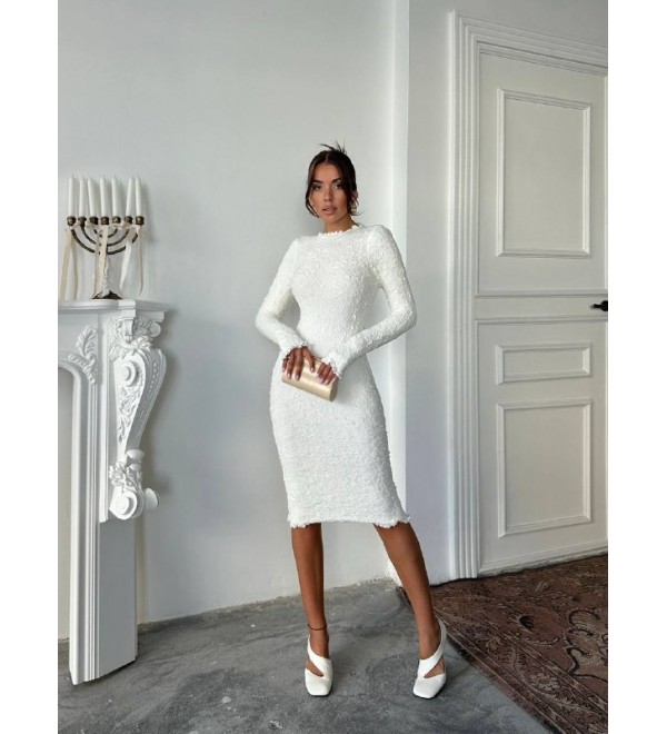215374 BEYAZ ELBİSE TRİKO