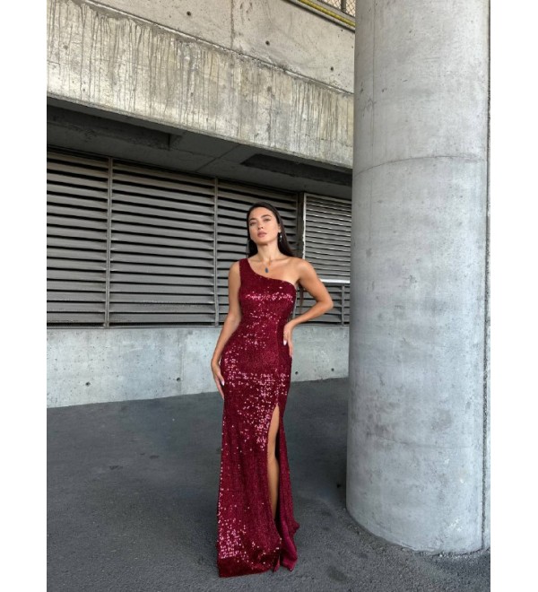 215692 BORDO ABİYE FLOWERS KUMAŞ