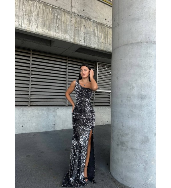 215694 SİYAH ABİYE FLOWERS KUMAŞ
